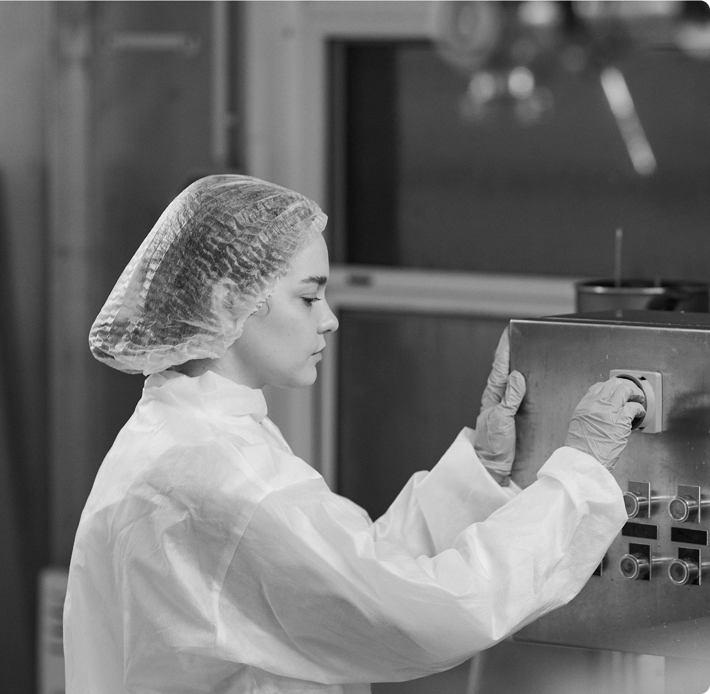 Girl working in a lab